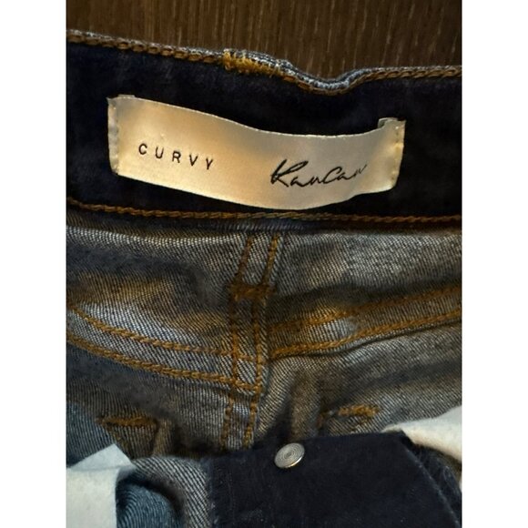 KanCan Curvy Fit High-Rise Distressed Button-Fly Skinny Jeans Size 3/25 - Picture 4 of 10